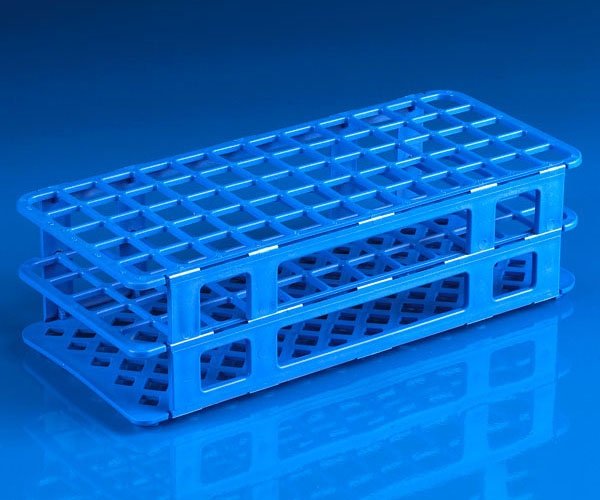 60-Place Snap-N-Racks Tube Rack for 16mm/17mm Tubes - Polypropylene - Blue