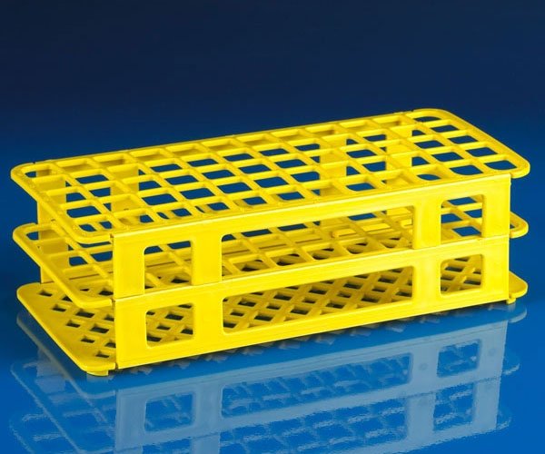 60-Place Snap-N-Racks Tube Rack for 16mm/17mm Tubes - Polypropylene - Yellow