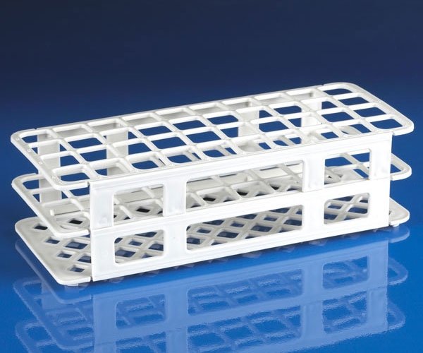 40-Place Snap-N-Racks Tube Rack for 20mm/21mm Tubes - Polypropylene - White