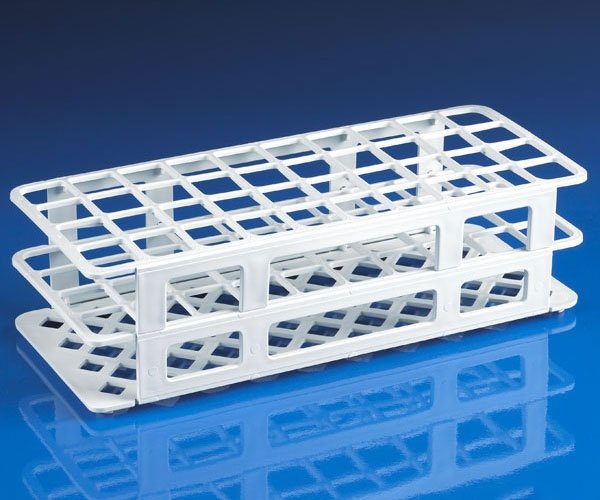40-Place Snap-N-Racks Tube Rack for 25mm Tubes - Polypropylene - White