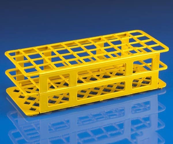 40-Place Snap-N-Racks Tube Rack for 25mm Tubes - Polypropylene - Yellow