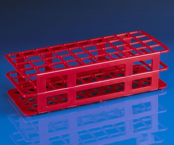 40-Place Snap-N-Racks Tube Rack for 25mm Tubes - Polypropylene - Red