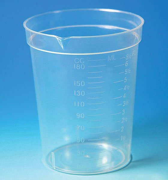 6.5oz Specimen Container with Pour Spout - Polypropylene (PP)