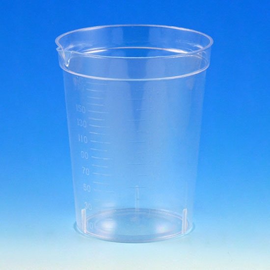 6.5oz Specimen Container with Pour Spout - Polystyrene (PS)