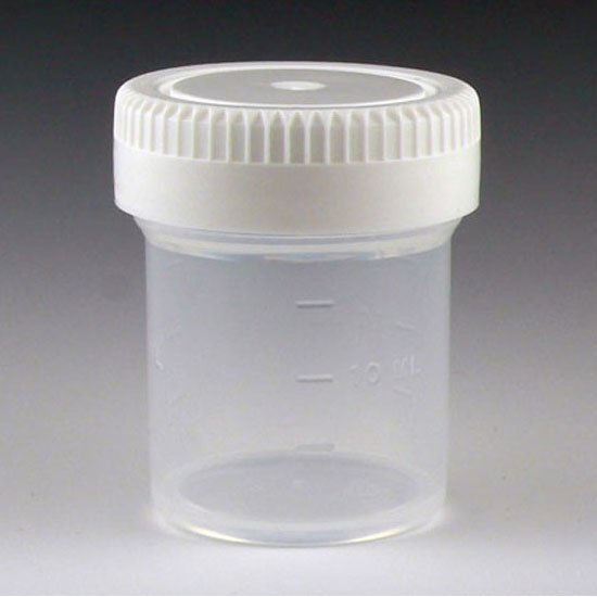 20mL Tite-Rite Container - 35mm Opening - Separate White Screw Cap (Case of 1000)