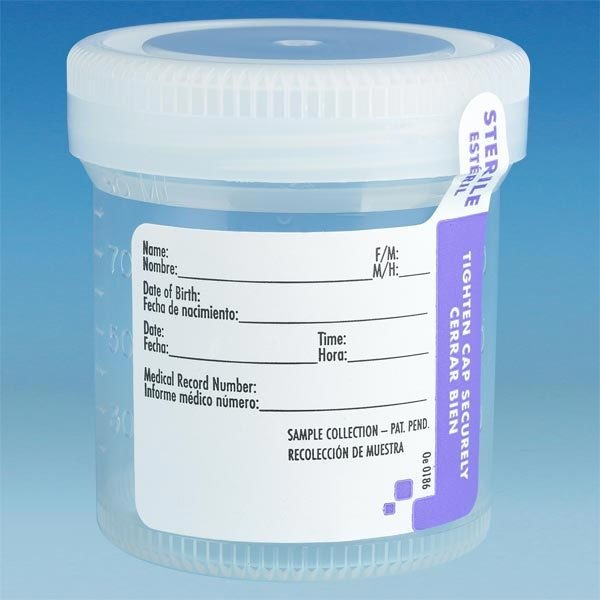 90mL TiteRite Urine Collection Container with Screw Cap and ID Label