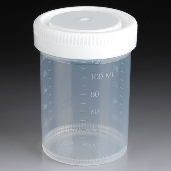 120mL Tite-Rite Container - 53mm Opening - Separate White Screw Cap (Case of 300)