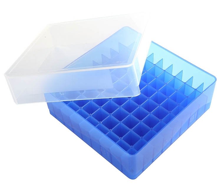 HS 81-Well Microtube Storage Box - Blue