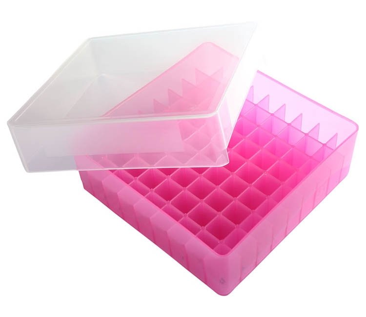 HS 81-Well Microtube Storage Box - Pink