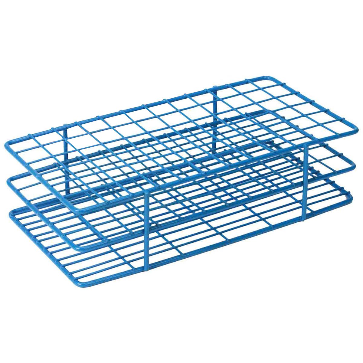 Coated Wire Rack - Fits 10-13mm Tubes, 72-Well, Blue