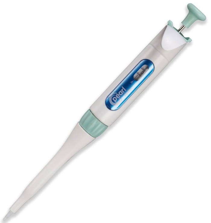 Pearl Adjustable Micro Pipette 0.5-10ul - Single Channel - Light Blue