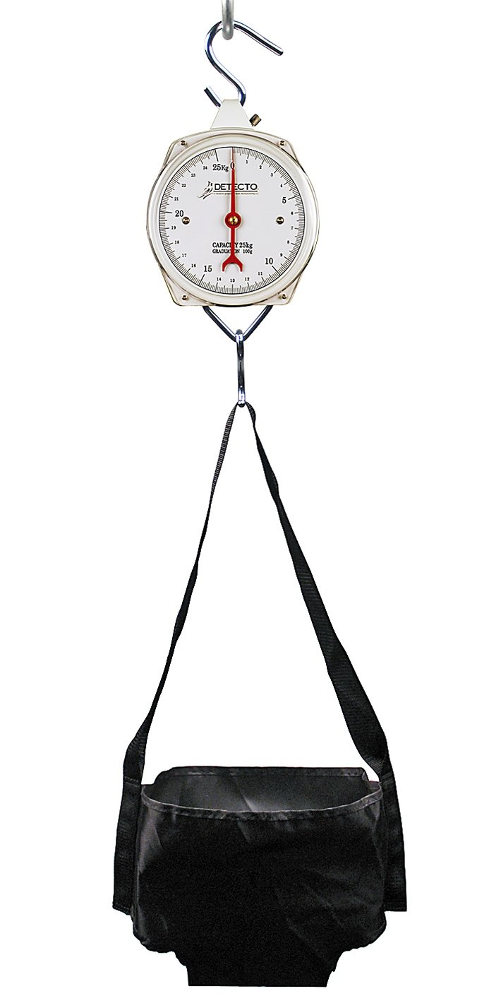 Detecto HS25KGP Dial Baby Scale with Waterproof Hanging Sling Seat 25 kg Capacity