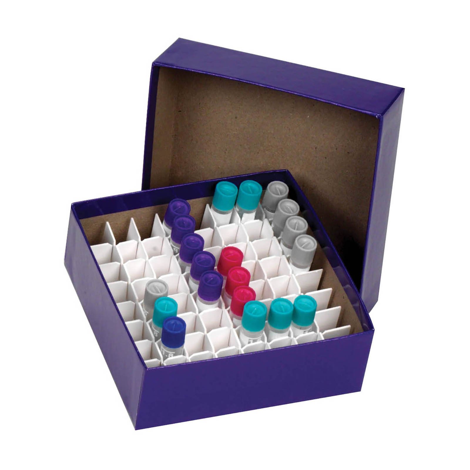 Cardboard Cryogenic Vial Blue Color Box & Lid