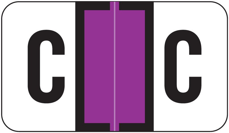 Jeter 7200 Match JTAM Series Alpha Roll Labels - Letter C - Purple