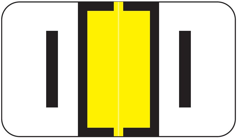 Jeter 7200 Match JTAM Series Alpha Roll Labels - Letter I - Yellow