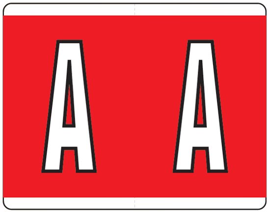 Kardex PSF-139 Match KXAM Series Alpha Roll Labels - Letter A - Red