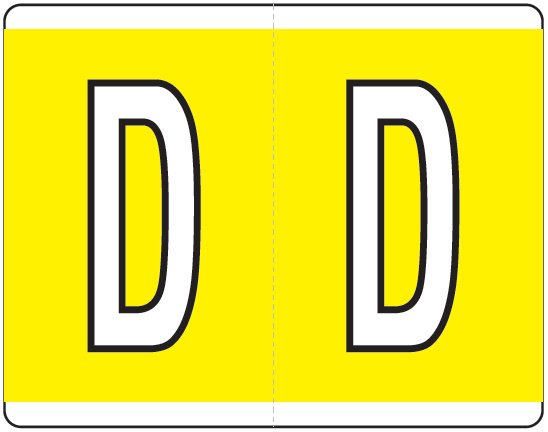 Kardex PSF-139 Match KXAM Series Alpha Roll Labels - Letter D - Yellow