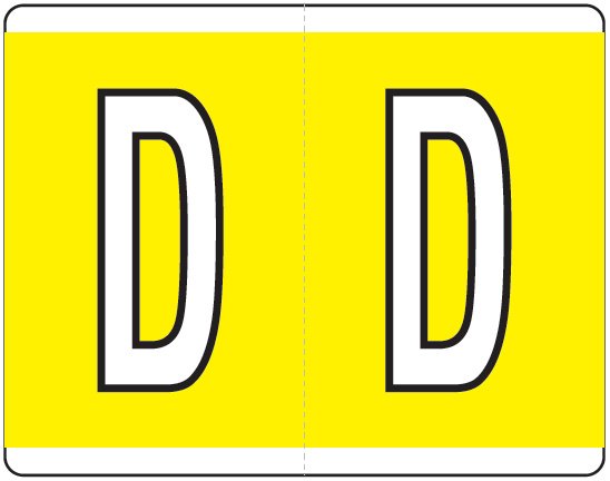 Kardex PSF-139 Match KXAM Series Alpha Roll Labels - Letter D - Yellow