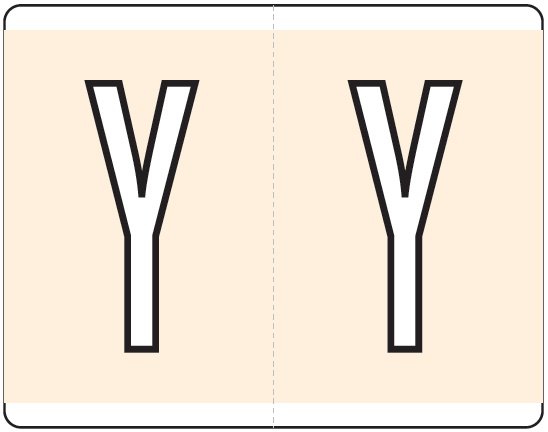 Kardex PSF-139 Match KXAM Series Alpha Roll Labels - Letter Y - Tan