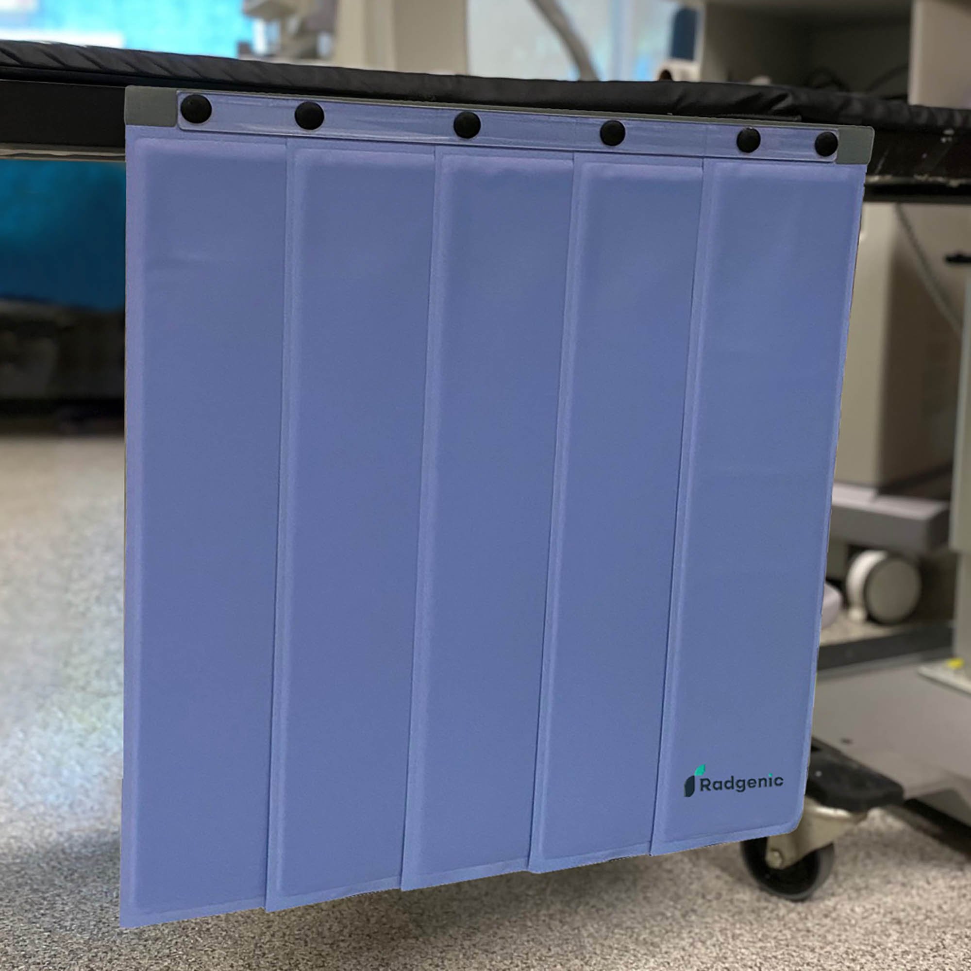 Radiation Shielding Pleated Table Shield - Blue
