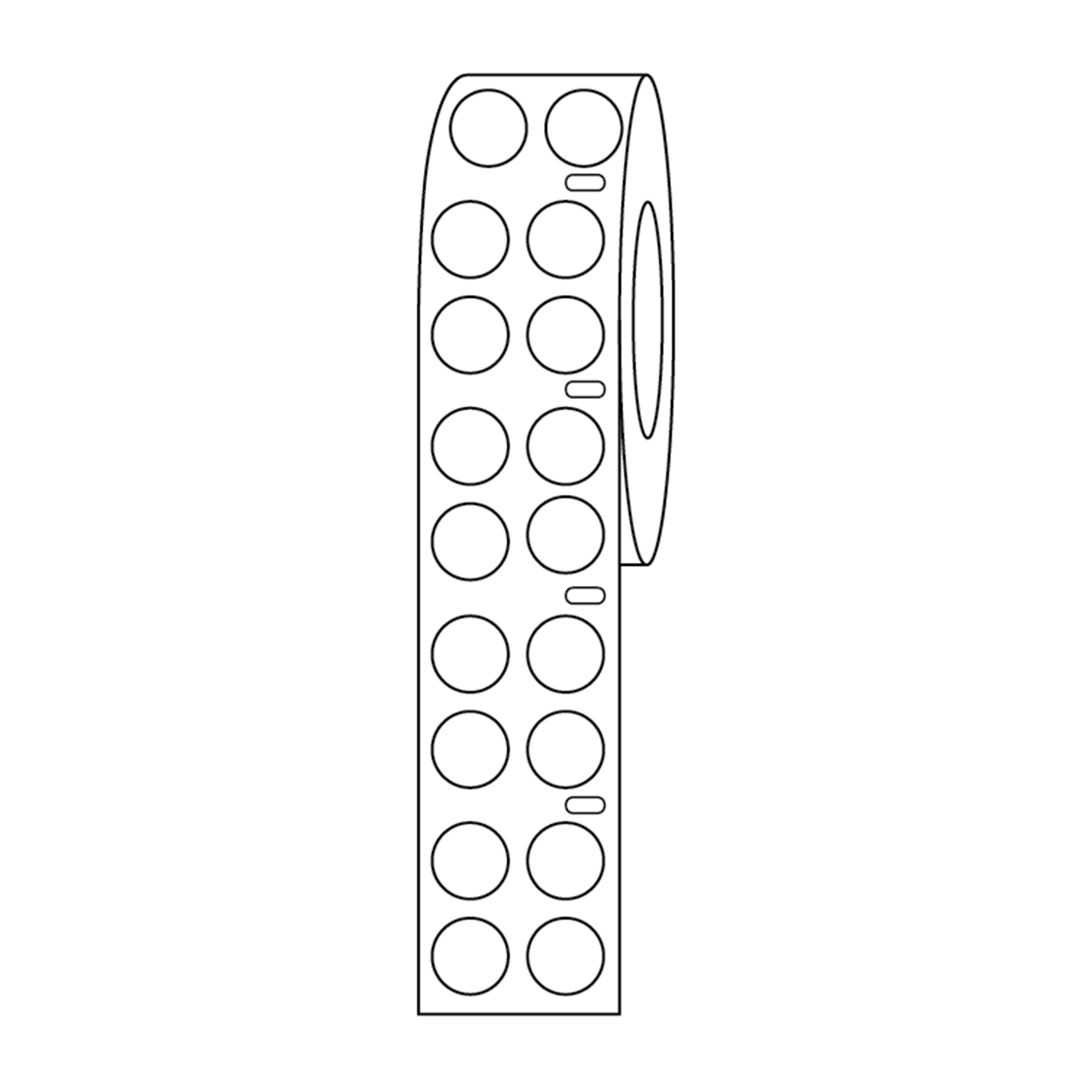 Cryo Direct Thermal Label Roll for 1.5 mL Tubes - 9.5 mm Dots, White (4000 Labels per Roll)