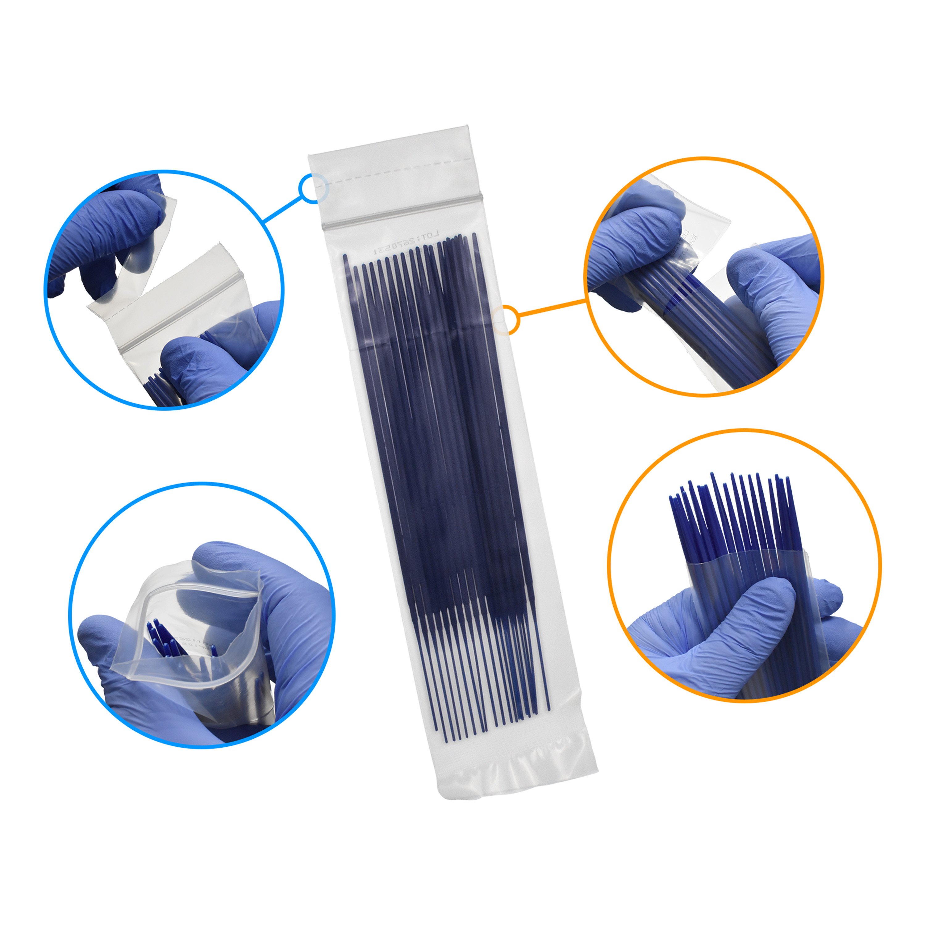Inoculating Needle, Rigid Polystyrene (50 Easy Access Resealable Bags of 20, Case of 1000)