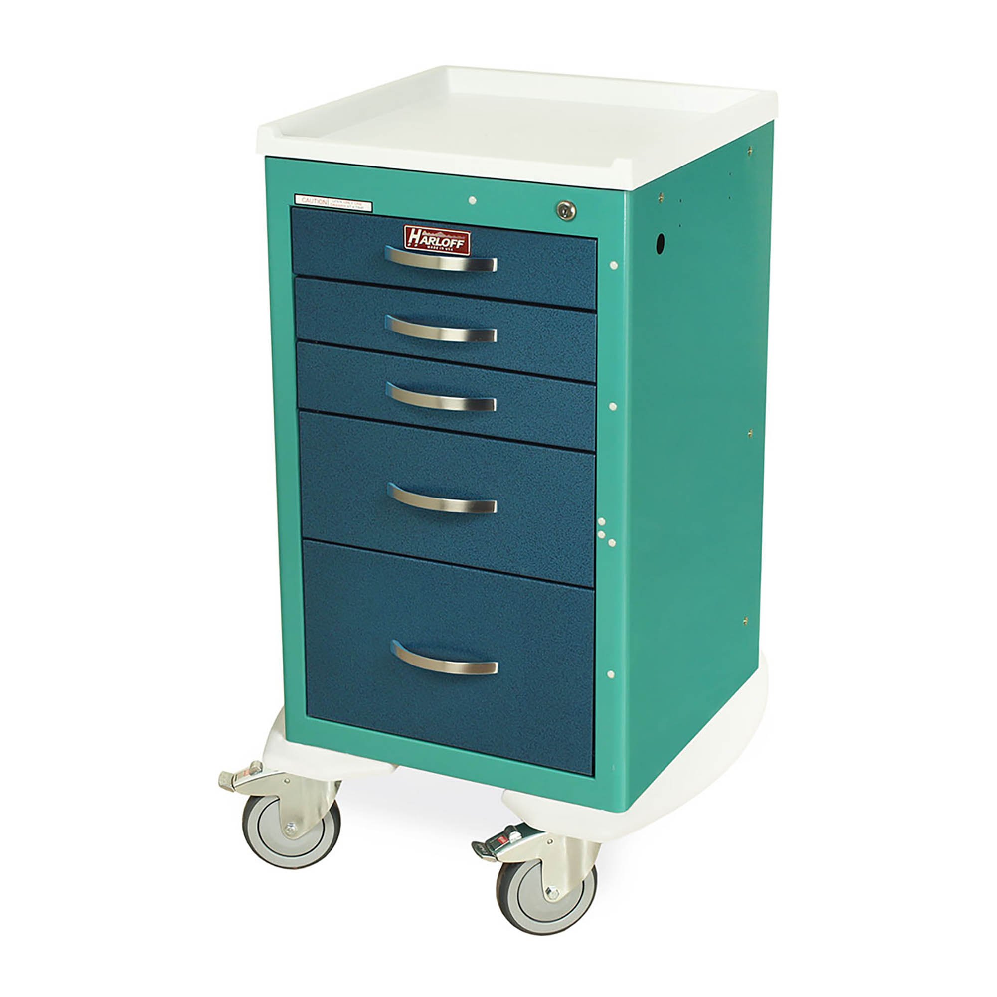 Harloff MDS1824K05 5-Drawer M-Series Treatment Cart Key Lock