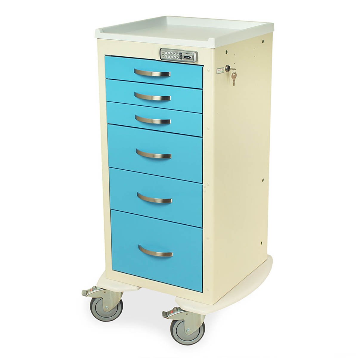 Harloff MPA1830E06 A-Series Aluminum Medical Cart 6-Drawer