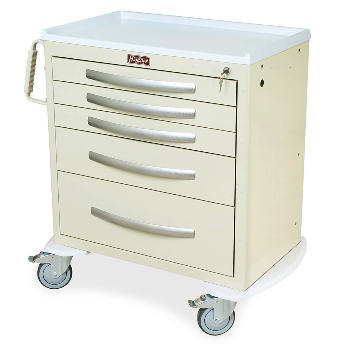 Harloff MPA3024K05 Harloff A-Series Aluminum Nursing Cart 5-Drawer