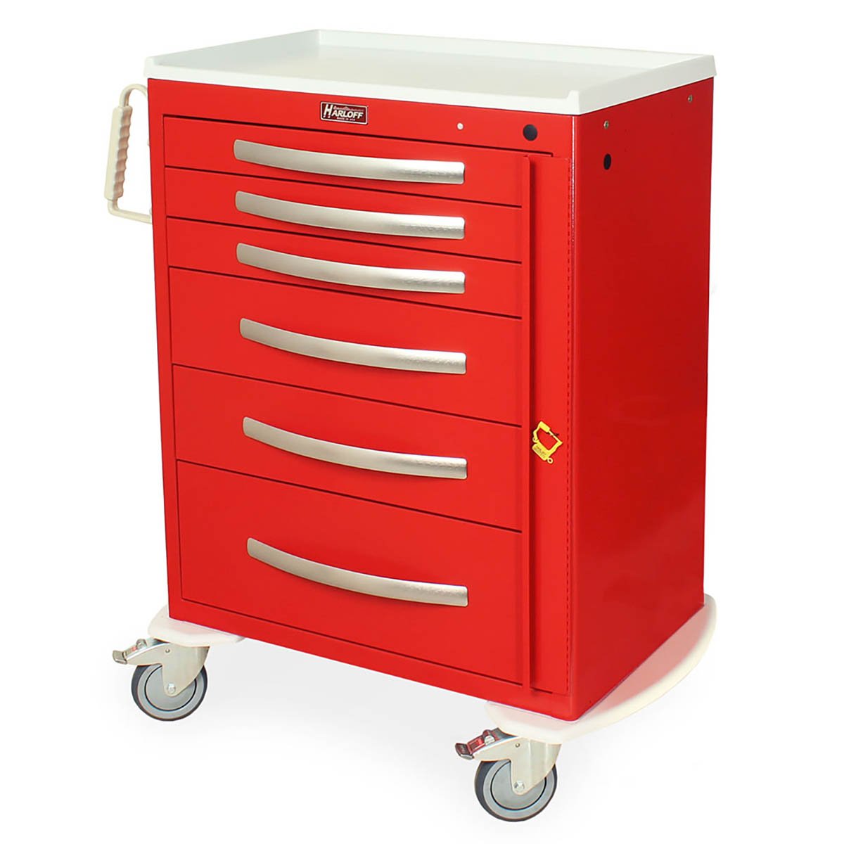 Harloff MPA3030B06 A-Series Aluminum Crash Cart 6 Drawer Breakaway