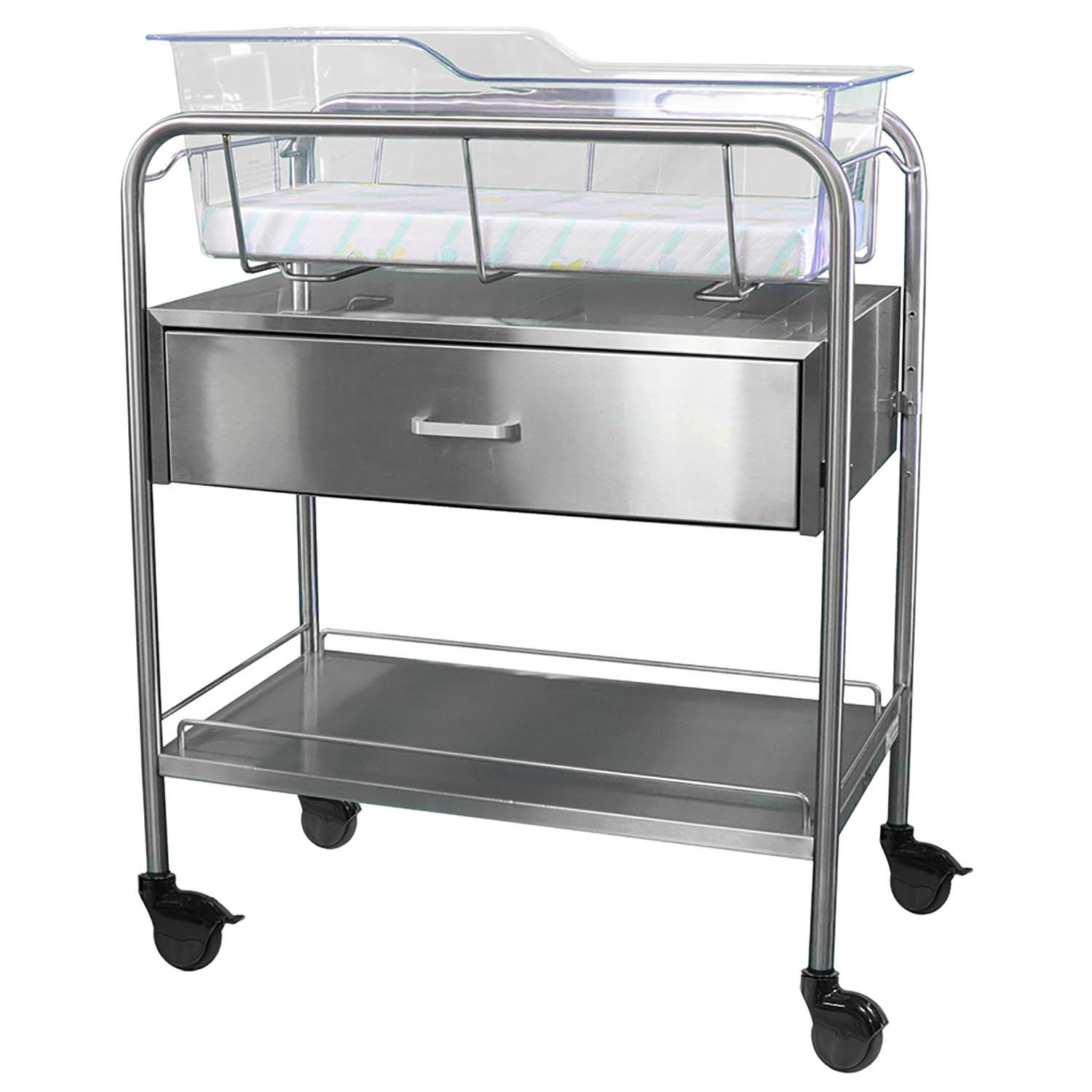 NK NB SSXD Stainless Steel Bassinet Carrier With Drawer and Shelf