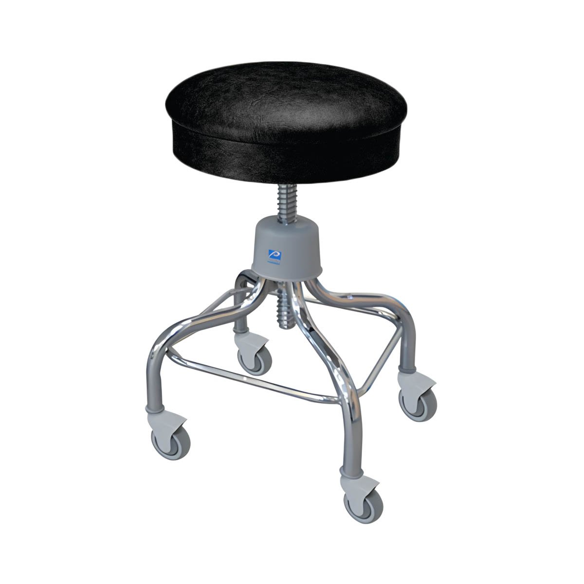 Pedigo P-36 Adjustable Chrome Exam Stool with Casters