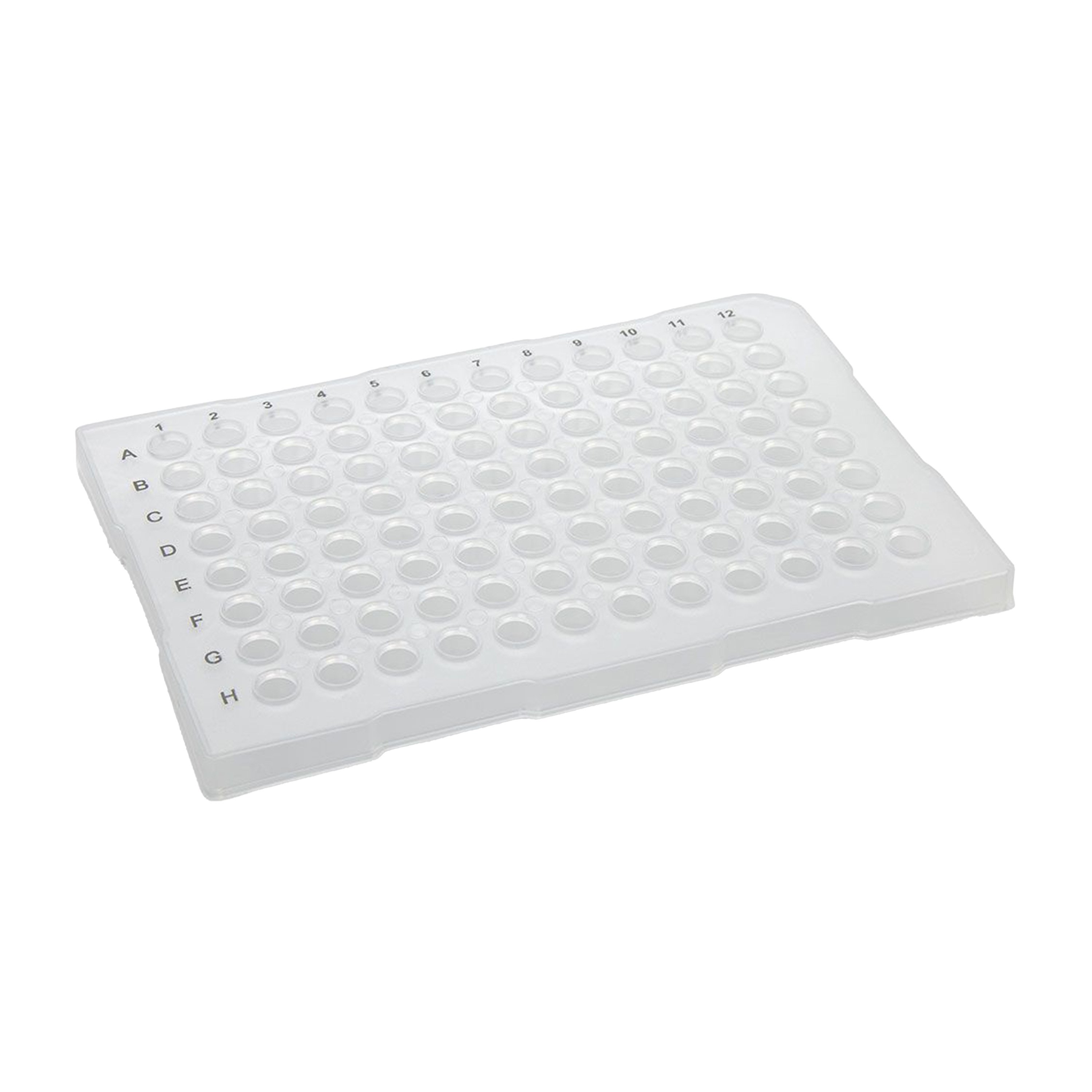 0.1 mL 96-Well PCR Plate, Half Skirt - (ABI-Style), Flat Top, Clear (Box of 10)