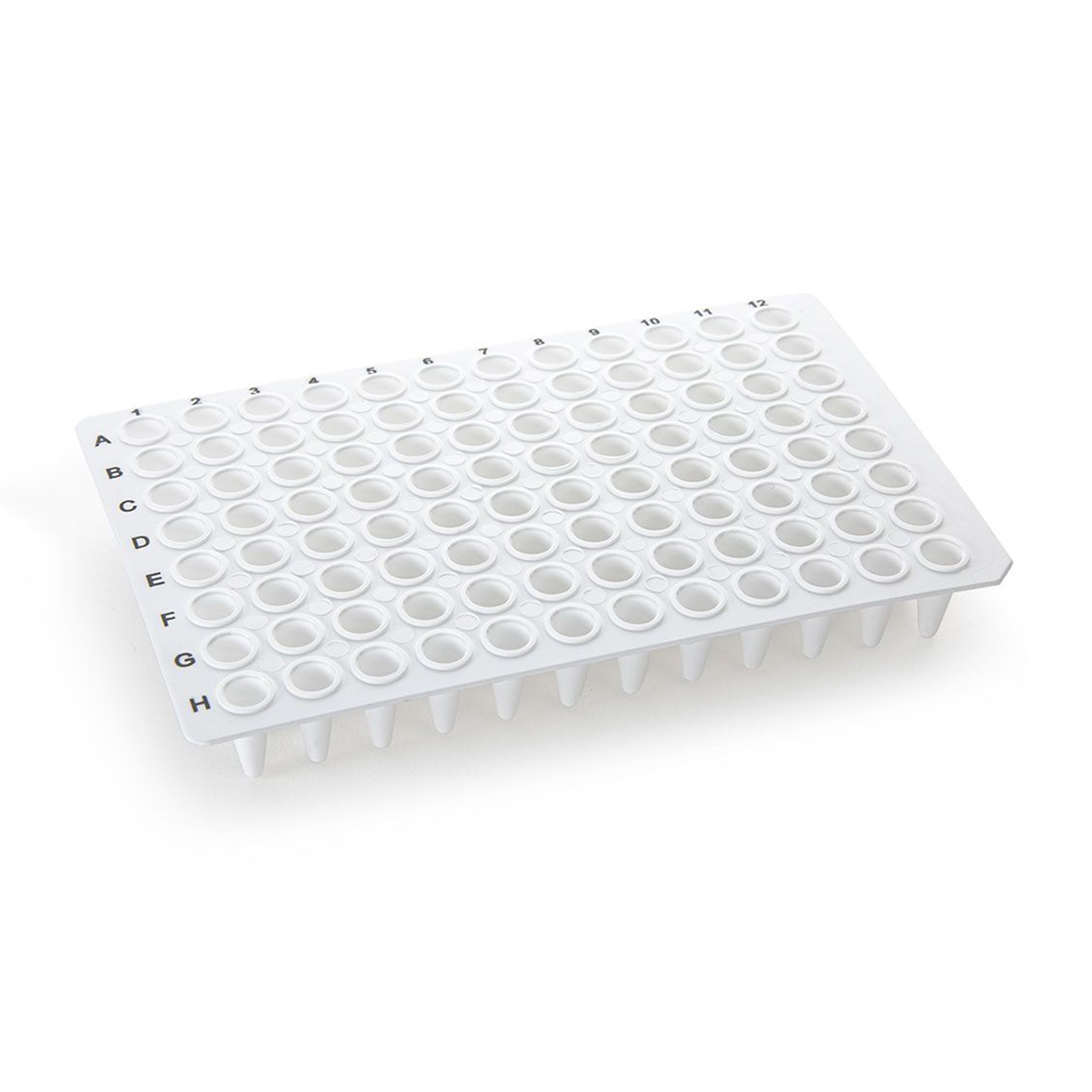 0.1 mL 96-Well Low Profile PCR Plate, No Skirt - White (Box of 20)