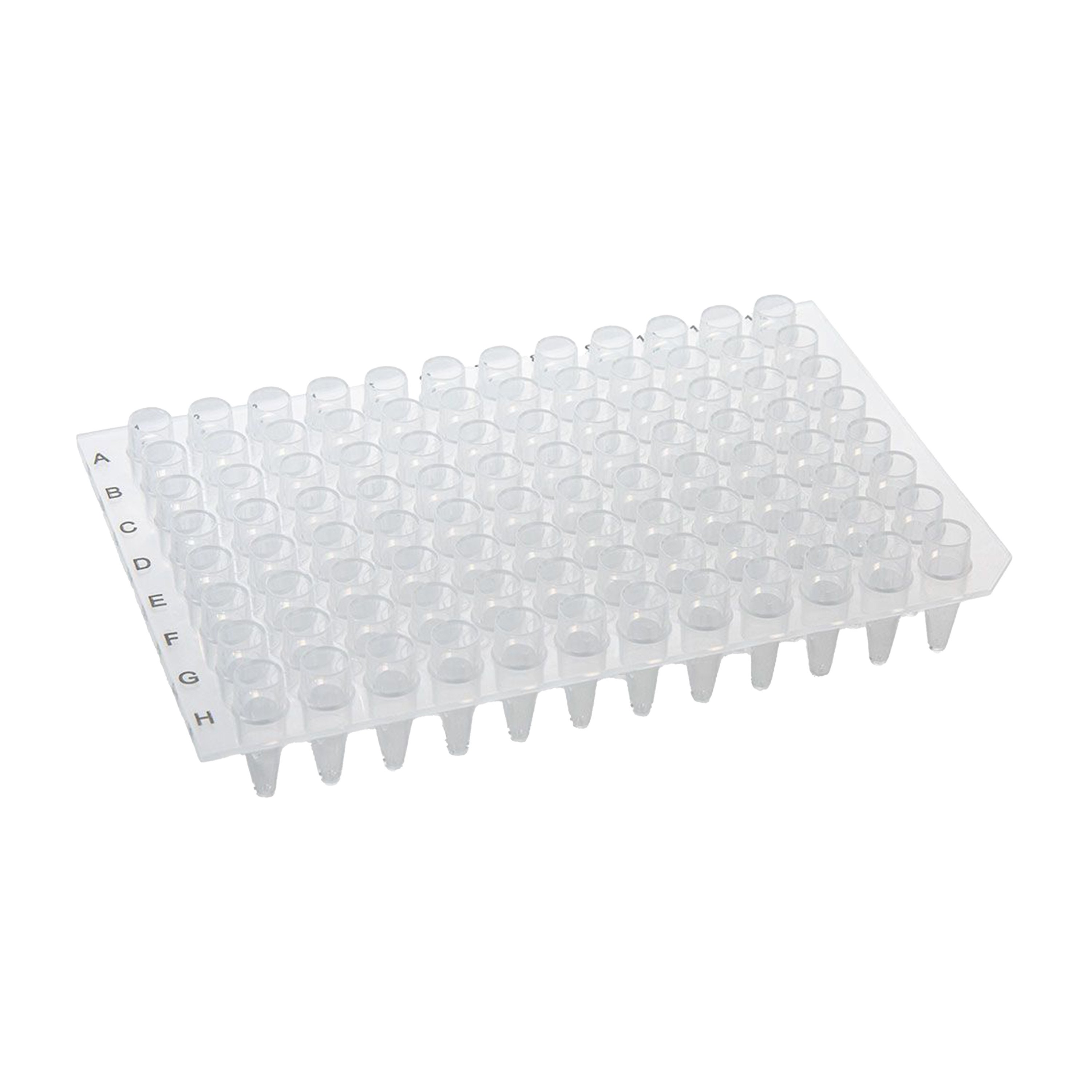 0.2 mL 96-Well PCR Plate, No Skirt - Chimney Top, Clear (Box of 10)