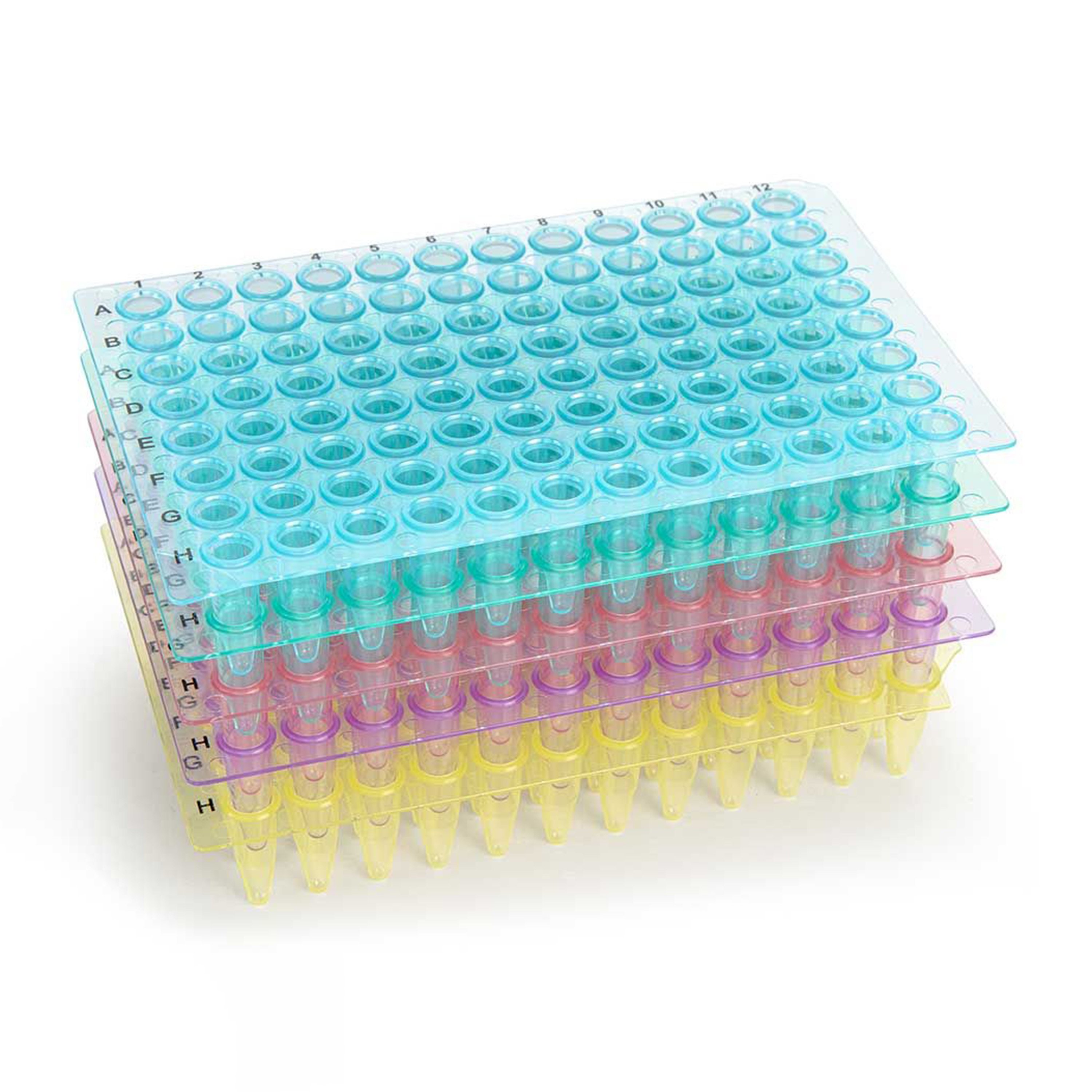 0.2 mL 96-Well PCR Plate, No Skirt - Flat Top, Assorted (Box of 10)