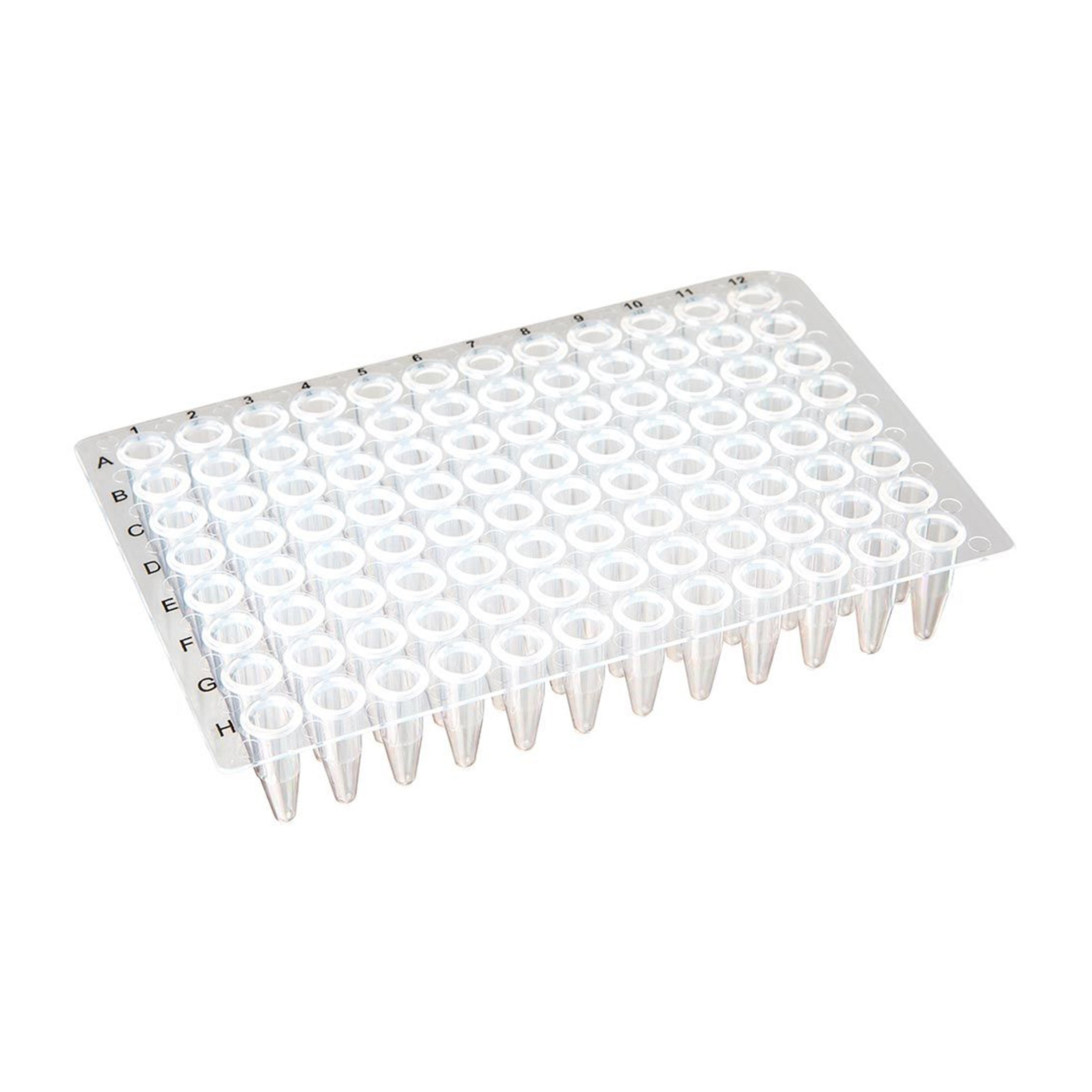 0.2 mL 96-Well PCR Plate, No Skirt - Flat Top, Clear (Box of 10)