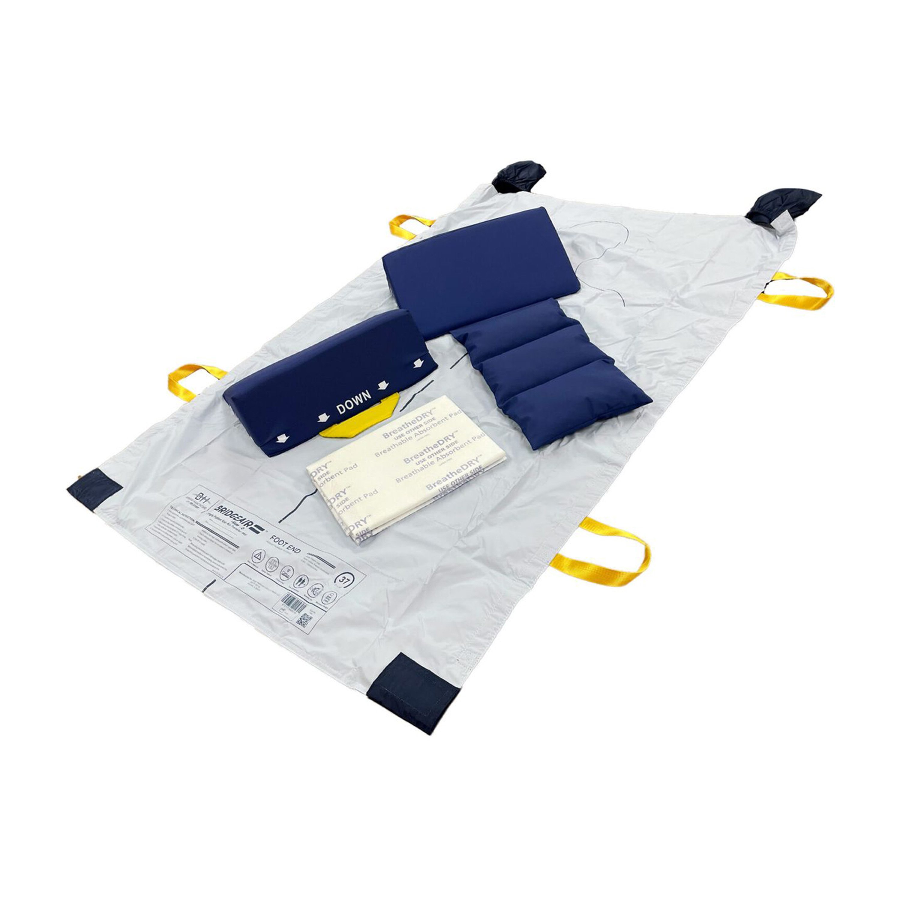 Bridge Healthcare BridgeAIR™+STAR Single Use Transfer Mattress with BreatheDRY™ Protection Pad Kit - Full, 37