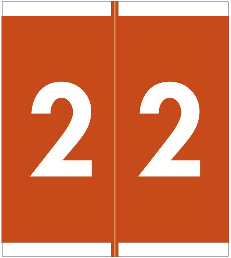 Barkley FNSFM Match SFNM Series Numeric Roll Labels - Number 2 - Brown