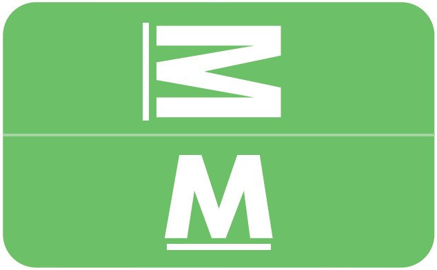 Smead Alpha-Z ACC Match SMAM Series Alpha Roll Labels - Letter M - Light Green