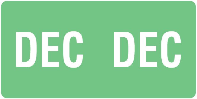 Smead ETS Match SMMK Series Month Code Sheet Labels - December - Light Green