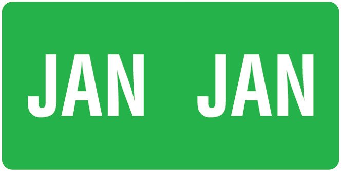 Smead ETS Match SMMK Series Month Code Sheet Labels - January - Dark Green