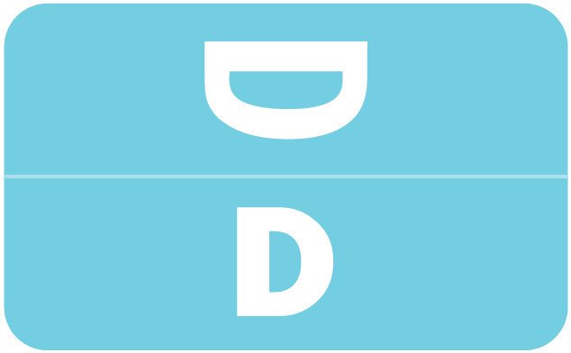 Smead Alpha-Z ACCS Match SMPK Series Alpha Sheet Labels - Letter D - Light Blue