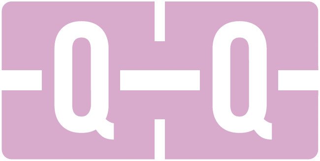 Tab Products Match TBAV Series Alpha Roll Labels - Letter Q - Lilac