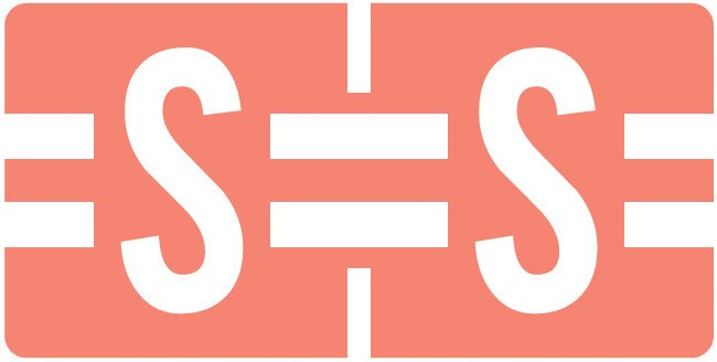 Tab Products Match TBAV Series Alpha Roll Labels - Letter S - Pink