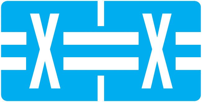 Tab Products Match TBAV Series Alpha Roll Labels - Letter X - Blue