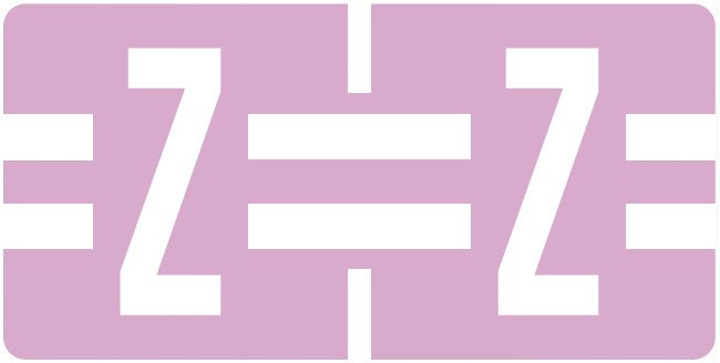 Tab Products Match TBAV Series Alpha Roll Labels - Letter Z - Lilac