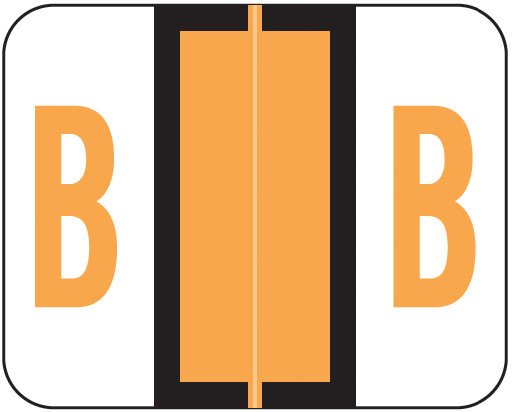 Tab Products Match TPAV Series Alpha Roll Labels - Letter B - Fluorescent Orange