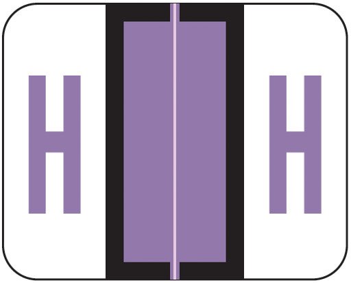 Tab Products Match TPAV Series Alpha Roll Labels - Letter H - Lilac