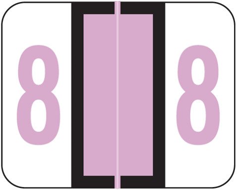 Smead BCCRN Match TPNM Series Numeric Roll Labels - Number 8 - Lilac